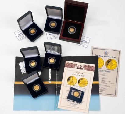 SOCIETE FRANCAISE DES MONNAIES
Lot de 7 pièces...