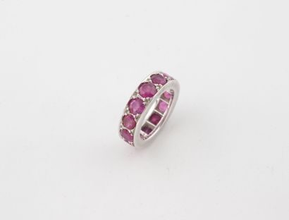 American wedding band in white gold (750)...