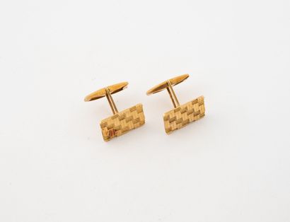 Paire de boutons de manchette en or jaune...