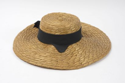 Pierre BALMAIN
Woven straw hat with black...