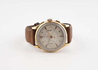 CAUNY PRIMA
Men's wristwatch. 
Round case...