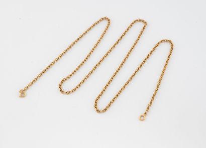 Fancy link neck chain in yellow gold (750).
Spring-ring...