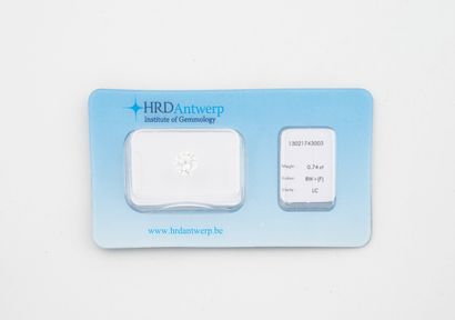 Round brilliant-cut diamond on paper.
Weight:...