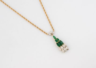 Yellow gold (750) necklace formed of a fancy...