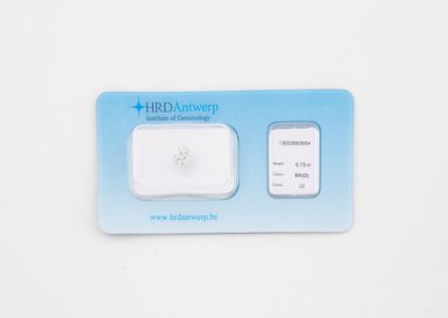 Round brilliant-cut diamond on paper.
Weight:...