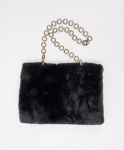 Jeanne LANVIN Paris
Black faux fur muff and...