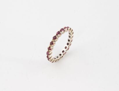 American wedding band in white gold (750)...