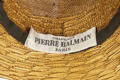 Pierre BALMAIN
Woven straw hat with black...