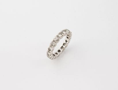 American wedding band in white gold (750)...