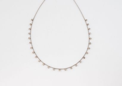 Necklace in white gold (750) featuring a...