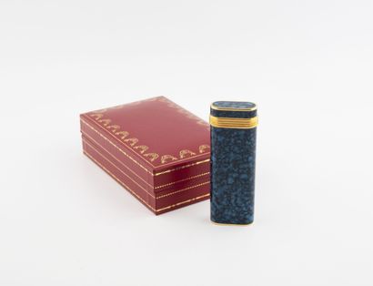 Must by CARTIER 
Gilt metal and blue lacquer...