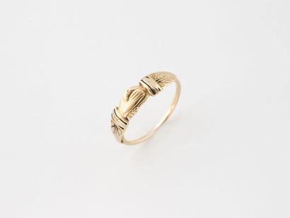 Faith or friendship ring in yellow gold (750)...