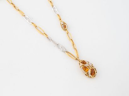 Necklace consisting of an elongated link...