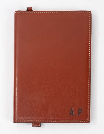 HERMES 
Brown epi leather directory case....