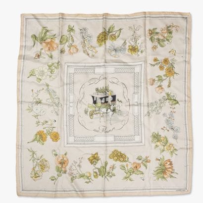 HERMES 
Silk twill square, Quai au fleurs...
