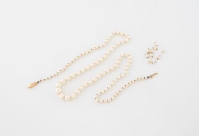 Collier de perles blanches de culture en...
