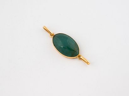 Pendentif à deux bélières en or jaune (750)...