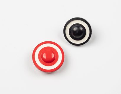 attributed to CHANEL, Paris
Two red and black...