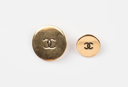attributed to CHANEL, Paris 
Two gilt metal...