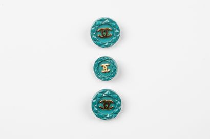 attributed to CHANEL, Paris
Three green resin...