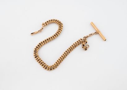 Albert T double American link watch chain...