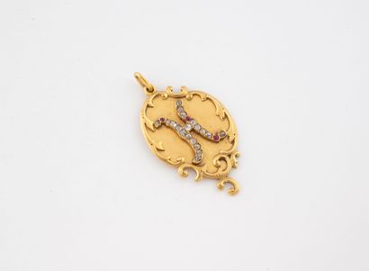 Yellow gold (750) pendant in the form of...