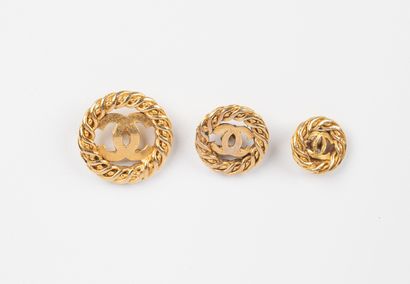 attributed to CHANEL, Paris
Three gilded...