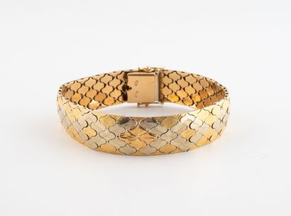 Ribbon bracelet in yellow gold (750) with...