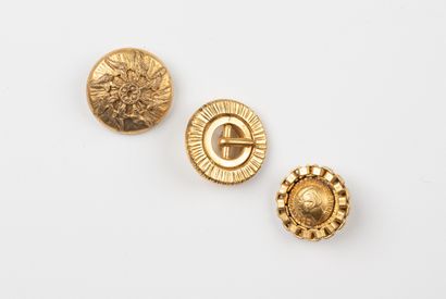 attributed to CHANEL, Paris
Three gilt metal...