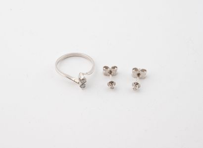 Half-set in white gold (750) comprising :
A...