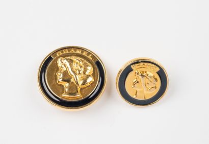 attributed to CHANEL, Paris
Two gilt-metal...