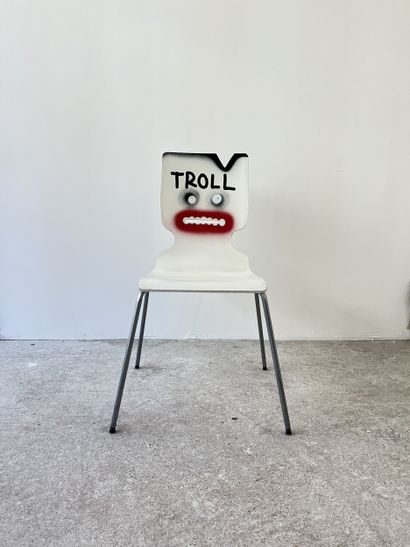 troll - second-hand chair customized by cutting...