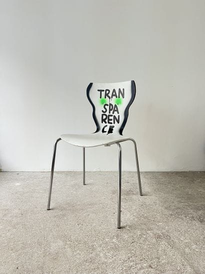 transparency - second-hand chair customized...