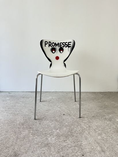 promesse - second-hand chair customized by...
