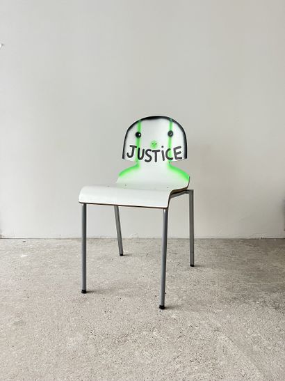 justice - second-hand chair customized by...
