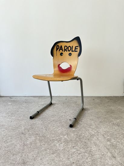 parole - second-hand chair customized by...