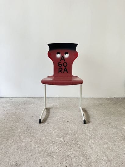 agora - second-hand chair customized by cutting...