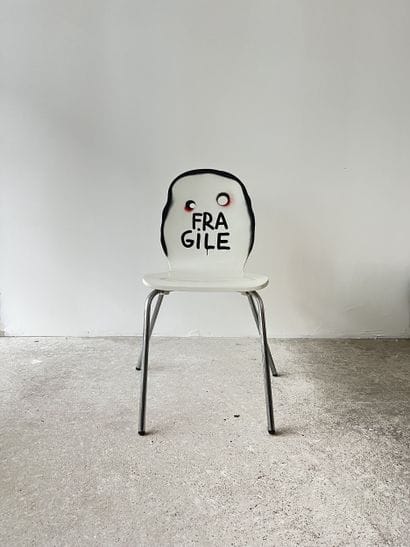 fragile - second-hand chair customized by...