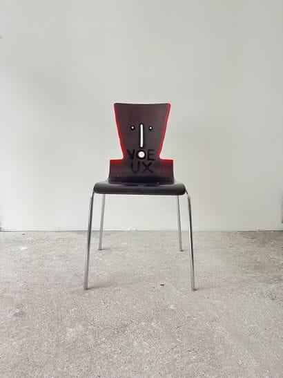 voeux - chaise d'occasion customisée par...
