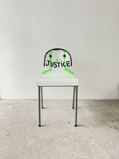 justice - second-hand chair customized by...