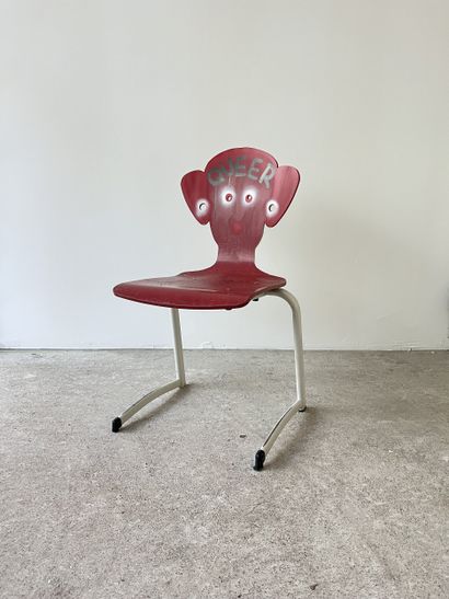 queer - second-hand chair customized by cutting...