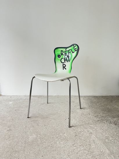 réfléchir - second-hand chair customized...