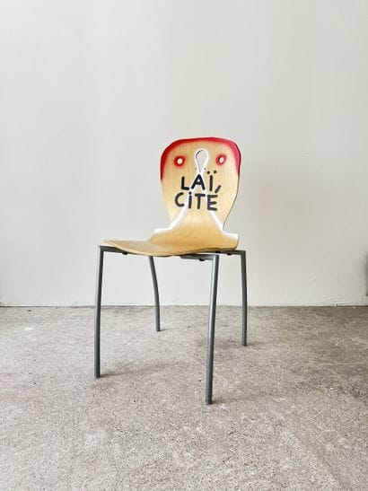 laïcité - second-hand chair customized by...