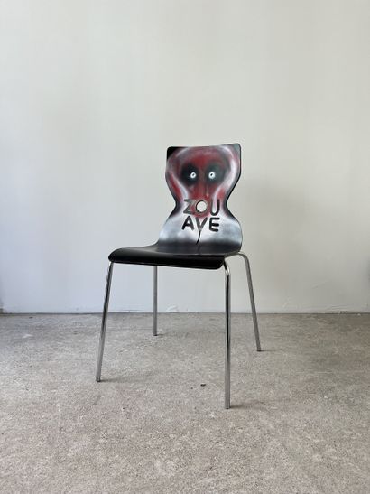 zouave - chaise d'occasion customisée par...