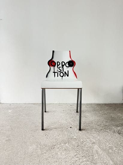 abuse - second-hand chair customized by cutting...