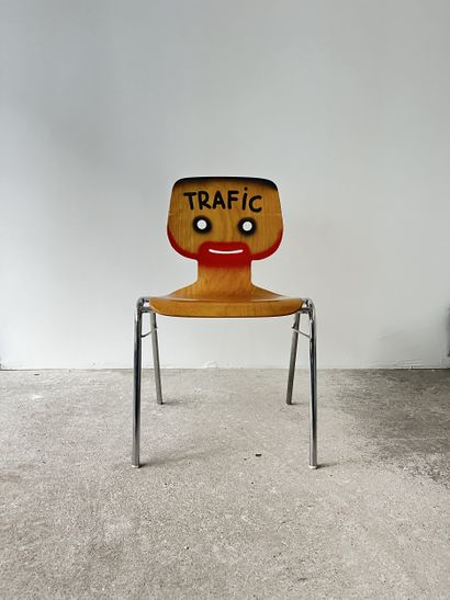 traffic - second-hand chair customized by...