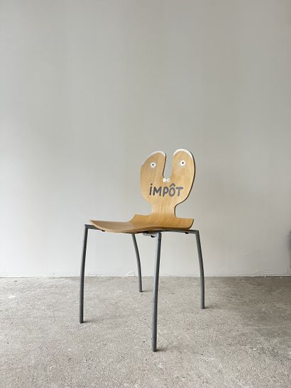 impot - second-hand chair customized by cutting...