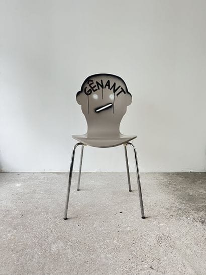 gênant - second-hand chair customized by...