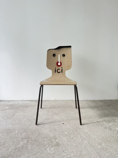 ici - second-hand chair customized by cutting...