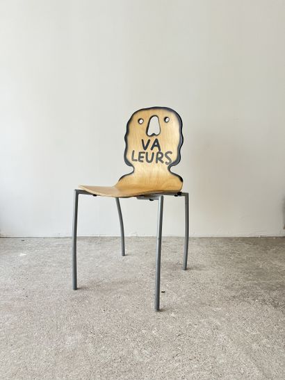 valeurs - chaise d'occasion customisée par...
